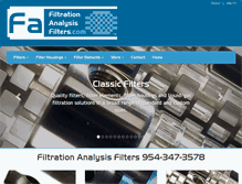 Tablet Screenshot of filtrationanalysisfilters.com